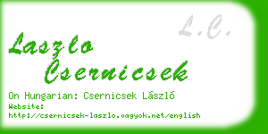 laszlo csernicsek business card
