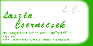 laszlo csernicsek business card